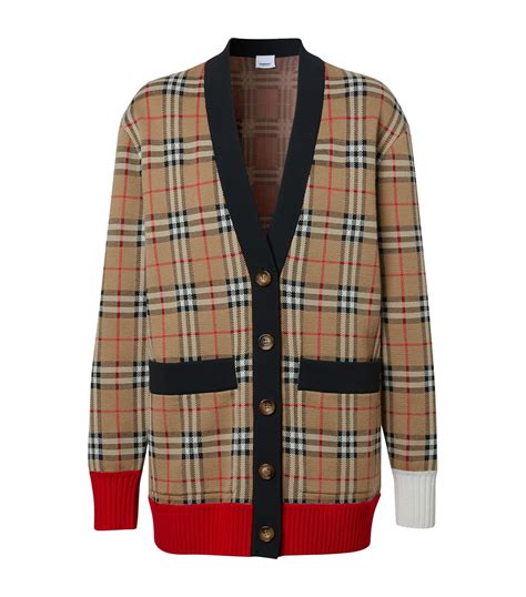 burberry prorsum cardigan|burberry check wool cardigan.